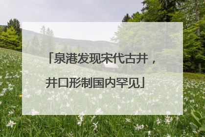 泉港发现宋代古井，井口形制国内罕见