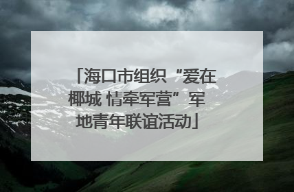 海口市组织“爱在椰城 情牵军营”军地青年联谊活动