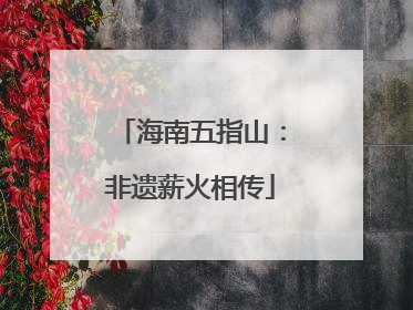 海南五指山：非遗薪火相传