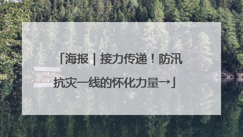 海报｜接力传递！防汛抗灾一线的怀化力量→