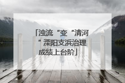 浊流“变“清河“ 溧阳支浜治理成绩上台阶