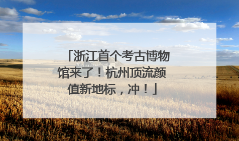 浙江首个考古博物馆来了！杭州顶流颜值新地标，冲！