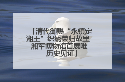 清代御赐“永镇定湘王”织绣荣归故里 湘军博物馆首展唯一历史见证