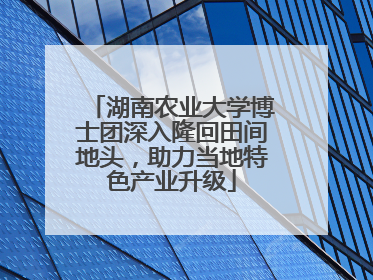 湖南农业大学博士团深入隆回田间地头，助力当地特色产业升级