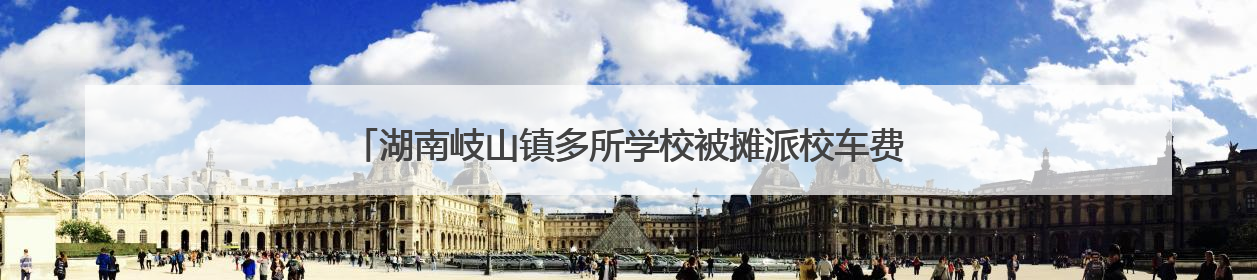 湖南岐山镇多所学校被摊派校车费，校车办负责人：可找社会赞助