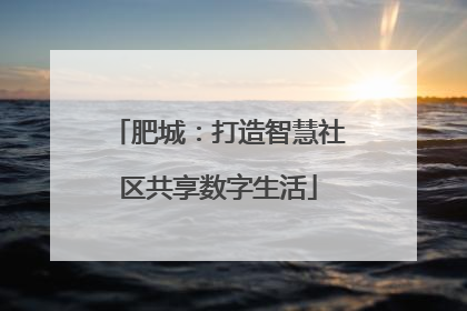 肥城：打造智慧社区共享数字生活