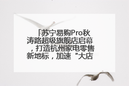 苏宁易购Pro秋涛路超级旗舰店启幕，打造杭州家电零售新地标，加速“大店攻略”全省布局