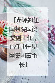 苟坪卸任国务院国资委副主任，已任中国星网集团董事长