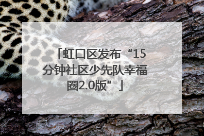 虹口区发布“15分钟社区少先队幸福圈2.0版”