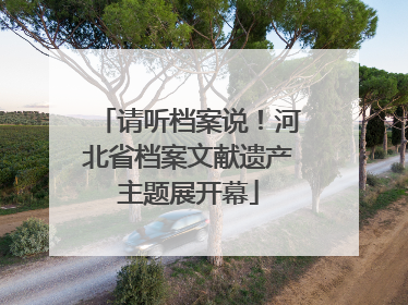 请听档案说！河北省档案文献遗产主题展开幕