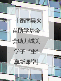 衡南县火苗助学基金会助力城关学子“坐”享新课堂