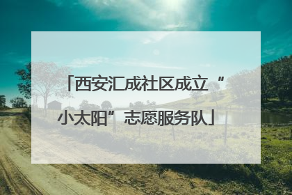西安汇成社区成立“小太阳”志愿服务队