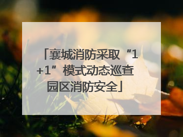襄城消防采取“1+1”模式动态巡查园区消防安全