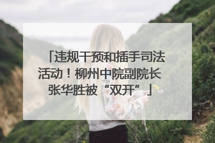 违规干预和插手司法活动！柳州中院副院长张华胜被“双开”