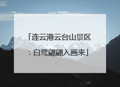 连云港云台山景区：白鹭翩翩入画来