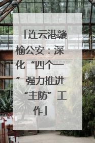 连云港赣榆公安：深化“四个一”强力推进“主防”工作