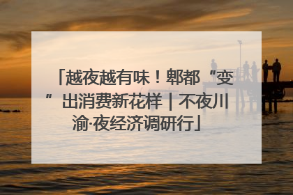 越夜越有味！郫都“变”出消费新花样｜不夜川渝·夜经济调研行
