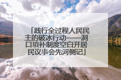践行全过程人民民主的破冰行动——洞口填补制度空白开居民议事会先河侧记