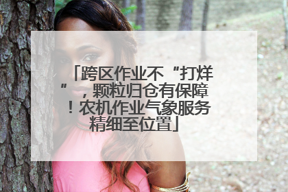 跨区作业不“打烊”，颗粒归仓有保障！农机作业气象服务精细至位置