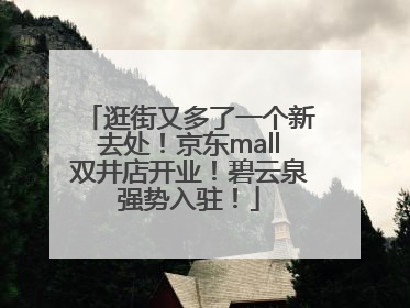 逛街又多了一个新去处！京东mall双井店开业！碧云泉强势入驻！