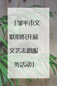 邹平市文联组织开展文艺志愿服务活动