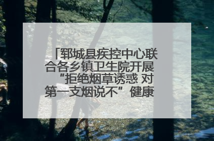 郓城县疾控中心联合各乡镇卫生院开展“拒绝烟草诱惑 对第一支烟说不”健康教育宣传活动