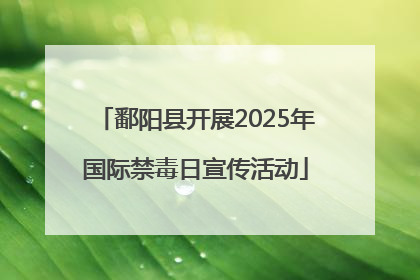 鄱阳县开展2025年国际禁毒日宣传活动