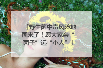 野生菌中毒风险地图来了！愿大家亲“菌子”远“小人”