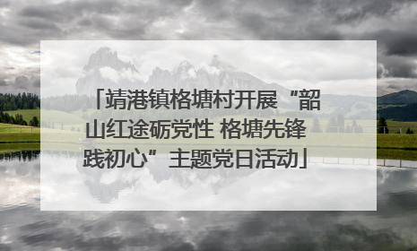靖港镇格塘村开展“韶山红途砺党性 格塘先锋践初心”主题党日活动