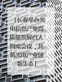 长春举办光电信息产业高质量发展百人圆桌会议，共筑光电产业创新生态