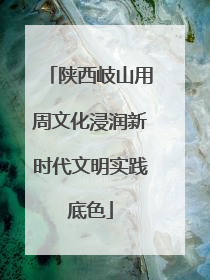 陕西岐山用周文化浸润新时代文明实践底色