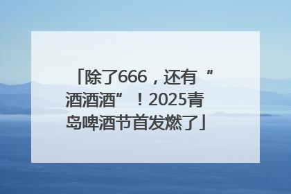 除了666，还有“酒酒酒”！2025青岛啤酒节首发燃了