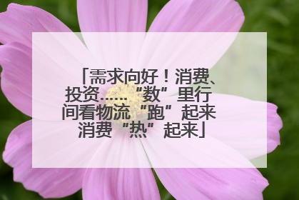 需求向好！消费、投资……“数”里行间看物流“跑”起来 消费“热”起来