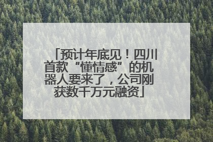 预计年底见！四川首款“懂情感”的机器人要来了，公司刚获数千万元融资