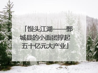 馒头江湖——鄄城县的小面团撑起五十亿元大产业