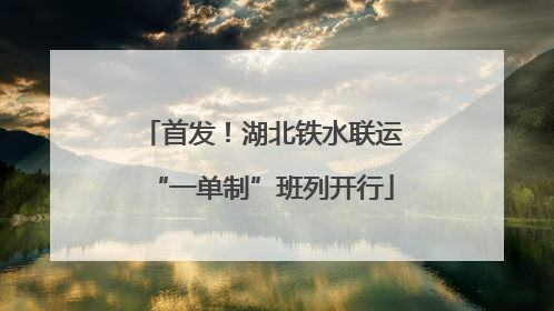 首发！湖北铁水联运“一单制”班列开行