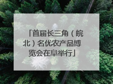 首届长三角（皖北）名优农产品博览会在阜举行