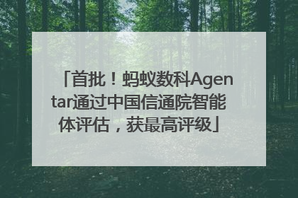 首批！蚂蚁数科Agentar通过中国信通院智能体评估，获最高评级