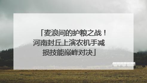 麦浪间的护粮之战！河南封丘上演农机手减损技能巅峰对决