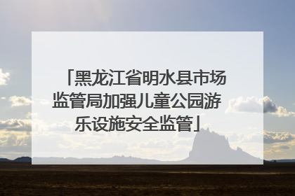 黑龙江省明水县市场监管局加强儿童公园游乐设施安全监管