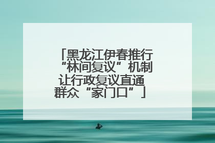 黑龙江伊春推行“林间复议”机制 让行政复议直通群众“家门口”