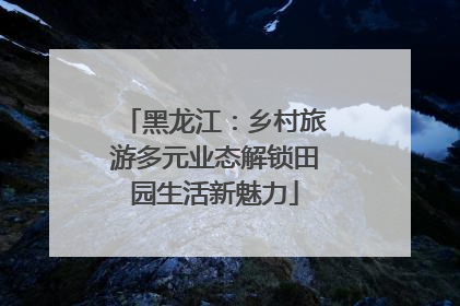 黑龙江：乡村旅游多元业态解锁田园生活新魅力