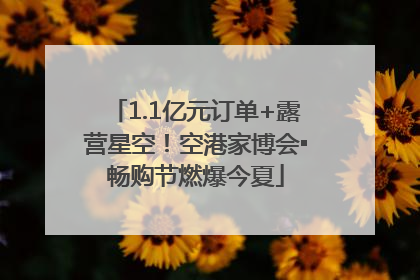 1.1亿元订单+露营星空！空港家博会▪畅购节燃爆今夏