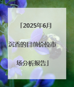 2025年6月沉香的目前价位市场分析报告