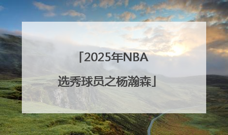 2025年NBA选秀球员之杨瀚森