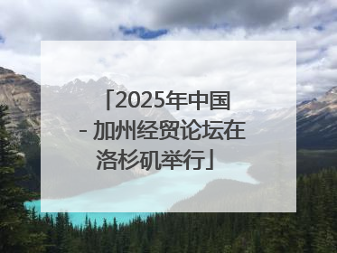 2025年中国－加州经贸论坛在洛杉矶举行
