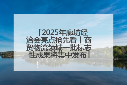 2025年廊坊经洽会亮点抢先看丨商贸物流领域一批标志性成果将集中发布