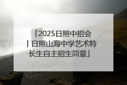 2025日照中招会丨日照山海中学艺术特长生自主招生简章