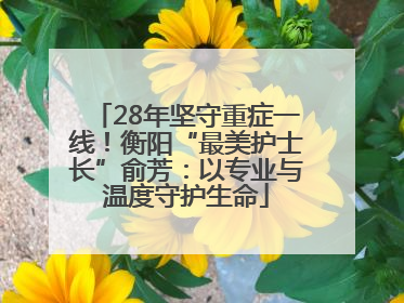 28年坚守重症一线！衡阳“最美护士长”俞芳：以专业与温度守护生命