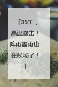 35℃，高温暴击！阵雨雷雨也在候场了！